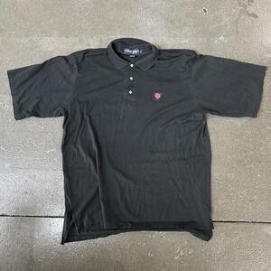 Polo Golf Ralph Lauren Polo Shirt Mens Large Black Cotton Golf Embroidered Crest